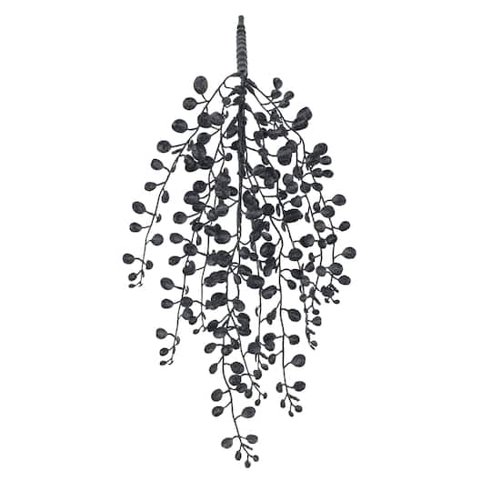 11" Black Glitter Boxwood Pick by Ashland®